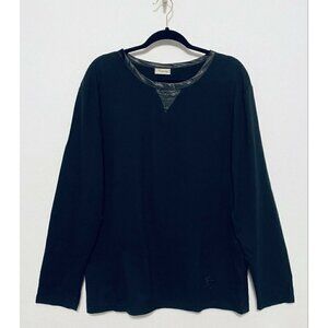 Temperley London Womens Satin Trim Pullover Top Long Sleeves Minimalist Boxy M